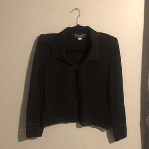 ST. John Evening black fancy eyelet detail